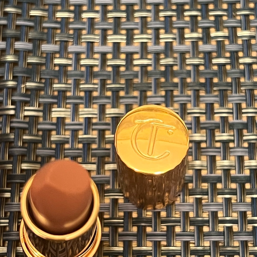 Charlotte Tilbury Gold and Brown Lipstick - Pillow Talk